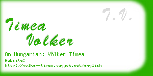 timea volker business card